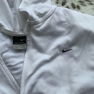 NIKE white zip up
